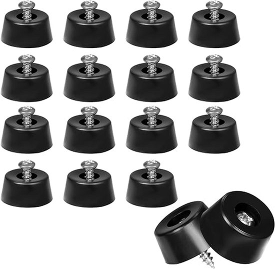 QUARKZMAN 100 stuks rubberen voetjes, 7 mm H x 12 mm B ronde pads met