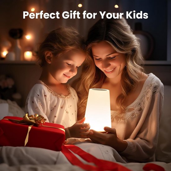 USB Oplaadbaar LED Tafellampje met Touch & Afstandsbediening - Nachtlampje - Wit Warm Licht en 13 RGB Kleuren - Tijdfunctie - Touch Control - Wake-up Light - Sfeerlamp - LED Verlichting - Leeslamp - Bedlamp - voor Baby, Kinderen & Volwassenen van Merkloos — afbeelding 3