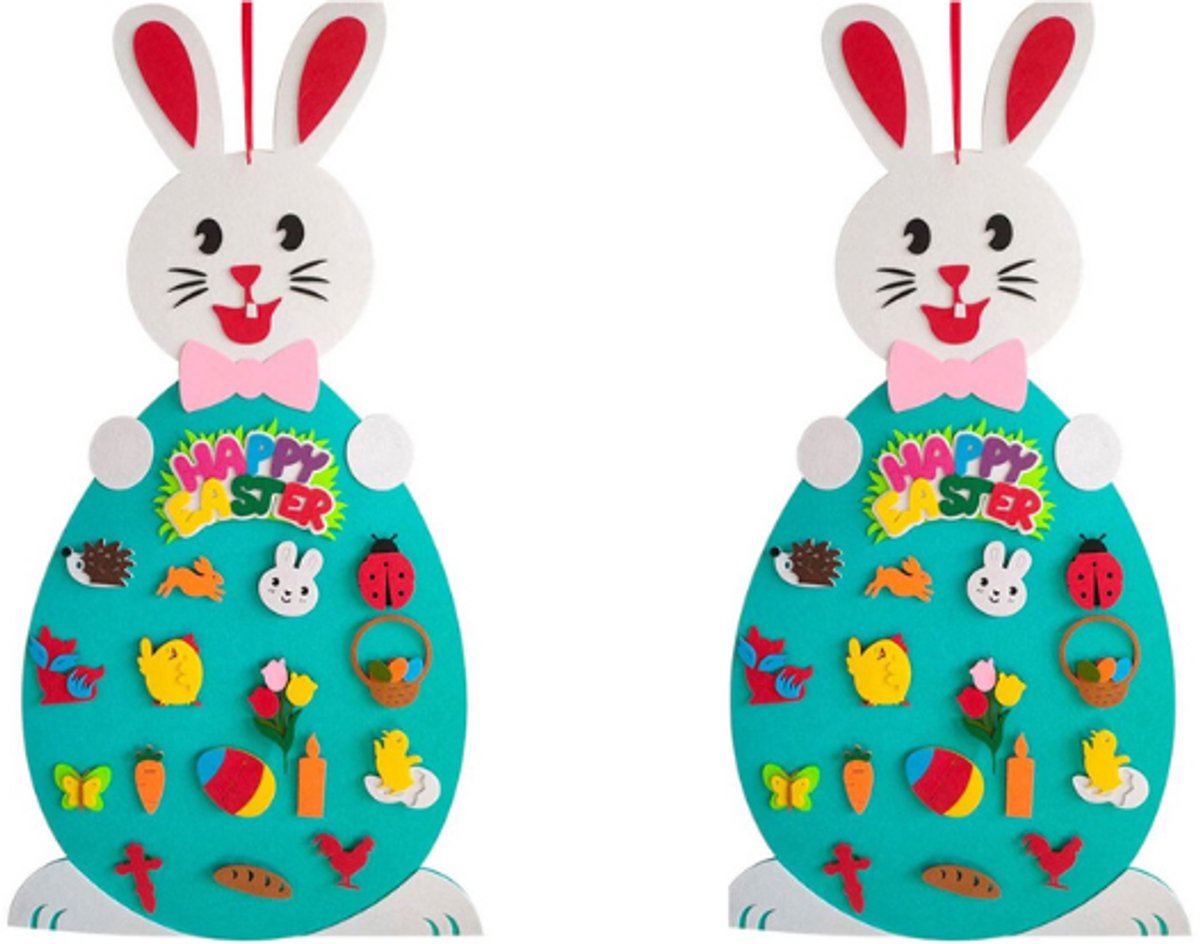 Jojoy - 2 Stuks DIY Paasspel - Pasen Kinderen Speelgoed - Pasen Decoratie - Pasen Versiering - Pasen Knutselen - BUNNYSTER