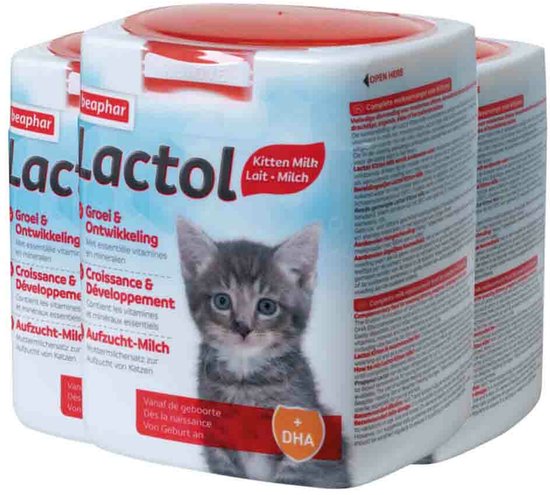 Beaphar Lactol Kitty Milk - Lait de remplacement - 3 x 500g