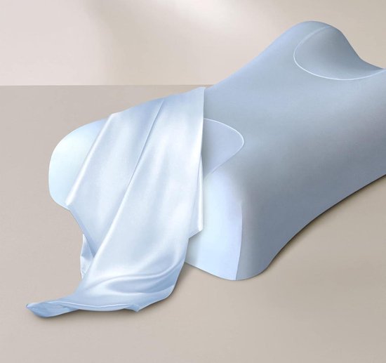 SLEEP & GLOW Omnia anti-aging beauty pillow prevents sleep wrinkles and contains ortopedic, height-adjustable memory foam for sleeping on the back and side