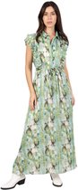 Lilie rose MIDI SHIRT Spring 2025 DRESS WVN-Green- Dames Jurk - Size M/L