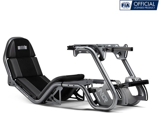 Next Level Racing F-GT Pro - Formula & GT Racing Cockpit - Racestoel - Volledig Verstelbaar - Grijs