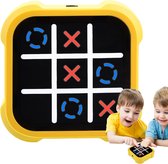 Jeu de morpion Bolt - Jeu de puzzle portable 3 en 1 pour Kids de 4 ans et plus - 2 joueurs (Yellow)