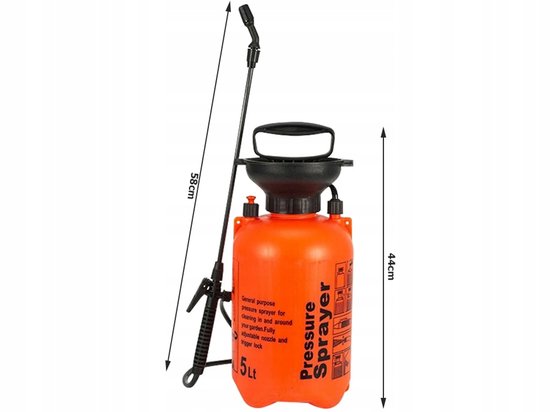 MOZY® - Plantenspuit - met Draagriem en Lans - 5 Liter - Rood - Verstelbare Sproeikop - Drukspuit - Onkruidspuit - Waterverstuiver - Handpomp van MOZY — afbeelding 5