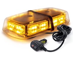 Ortho® - LED Zwaailicht - Zwaailicht Oranje - Magneet - Amber flits licht - Strobe – Emergency Safety Warning - Alarmlicht 12V/24V - Werkvoegtuig
