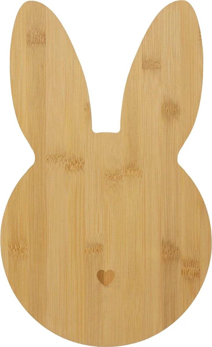 KimDo - Serveerplank Paashaas Naturel - 36 x 18 x 1 cm - Pasen Decoratie - Kinderen - Paasdecoratie - Versiering - Hout
