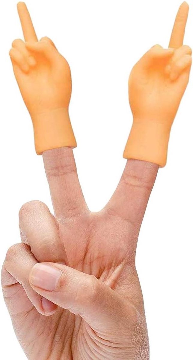 20 stuks mini-handen vingerpoppen kleine handen kleine handen kleine handen vingerpop set linker- en rechterhand mini hand rubberen grappige minihanden vingerpoppen smeerspeelgoed voor katten