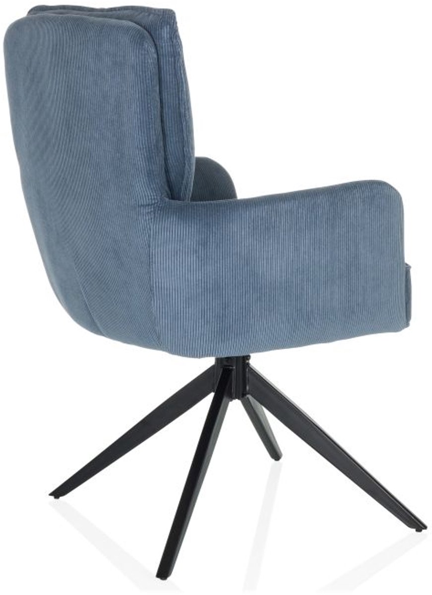 hjh LIVING Eetkamerstoel / draaistoel TARUGO stof blauw hjh LIVING