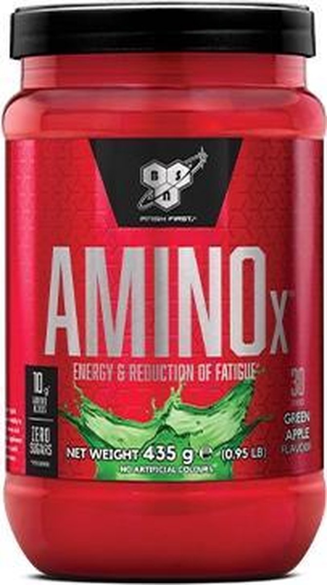 Goedkoopste BSN Amino X – BCAA Poeder – Green Apple - Aminozuren Compleet - Suikervrij – 30 doseringen (435 gram