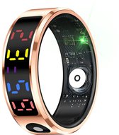 WizBay Premium Select® Rosé Goud Color LED Smart Ring – Dames Heren – Oplaad Case - Hypoallergeen - Bloeddruk & O2 - Hartslag & Slaap Monitor - IP68 Waterdicht - Bloeddruk O2 Meting - Gesture Functie - Multiple Sport Modi - #10