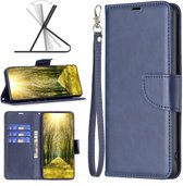 Étui portefeuille MobyDefend iPhone 16 avec cordon - Blauw - Compatible avec : iPhone 16