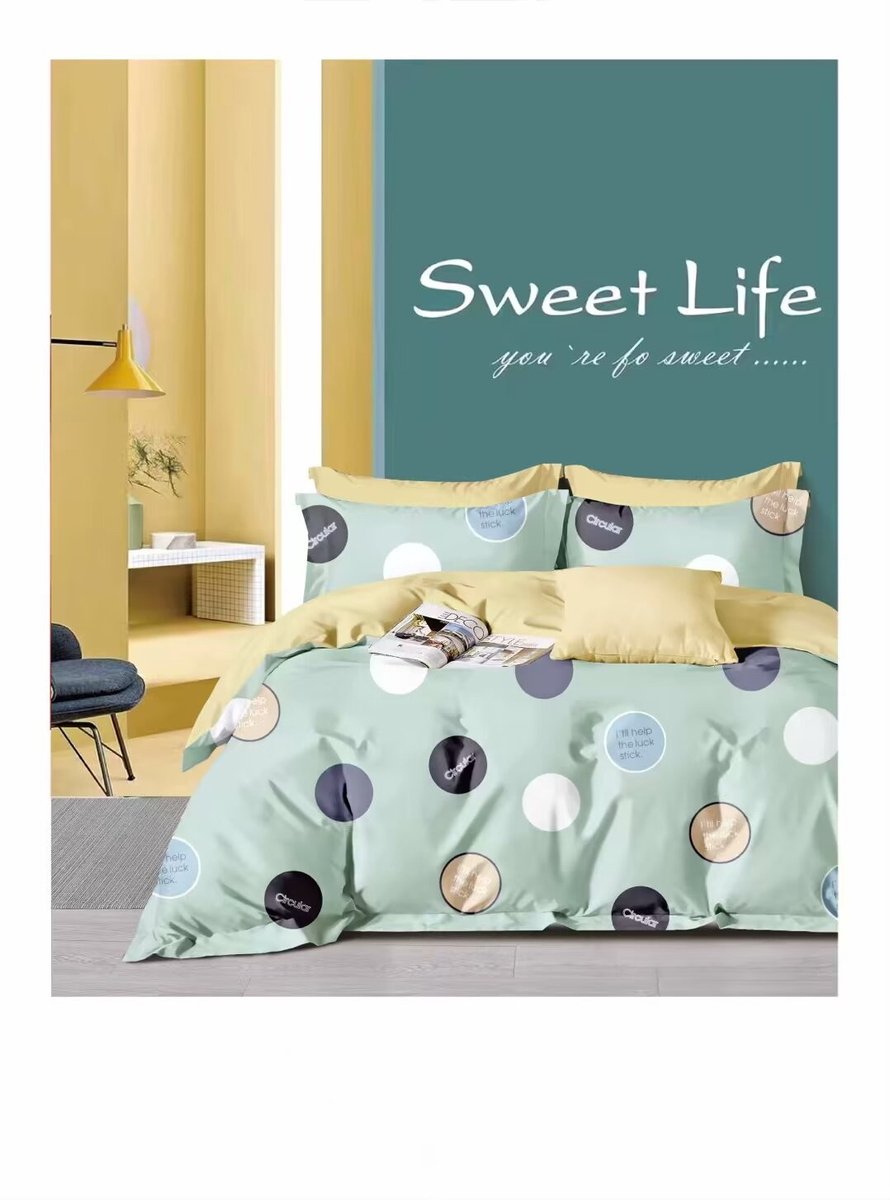 Kussenslopen Set van 2 – 100% Katoen – Zacht & Ademend – Voor Volwassenen & Kinderen – Groen Cirkel Patroon – 40x80 cm – Luxe Kussensloop