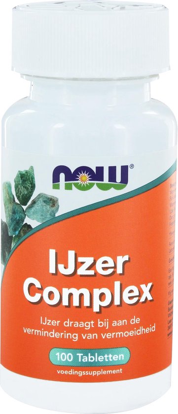 Now Foods Iron Complex - Mineralen / Ijzer - Vegetarisch - 100 Tabletten