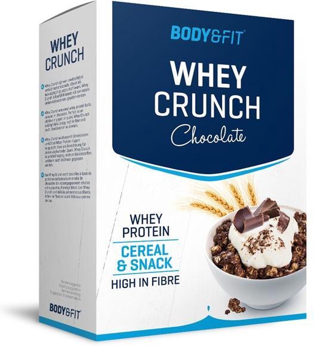 Body & Fit Whey Crunch! - Cereal met whey eiwit crispies - 300 gram - Chocolate - Body & Fit