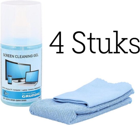 DUOPACK | Grundig Schermreiniging Set | Screen Cleaner Kit | Schoonmaakkit voor schermen | 6 Delig | 400ml