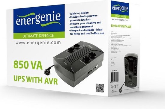 EnerGenie EG-UPS-002 - UPS met AVR, 850 VA - Energenie