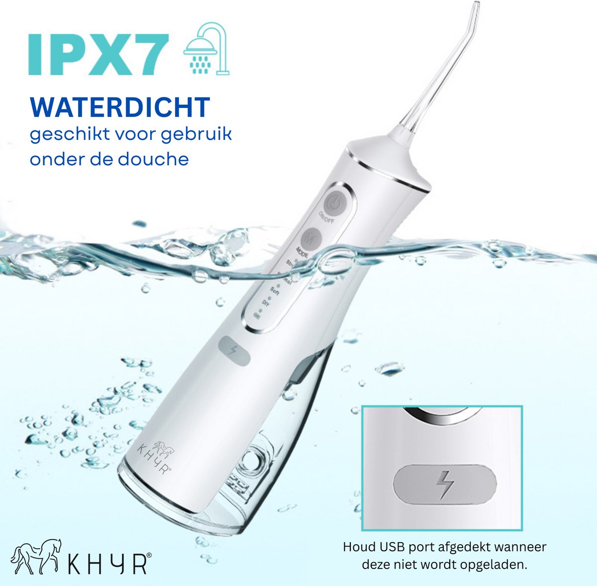 KHYR JetFloss i2 - Draadloze waterflosser met 4 modi thumbnail 2