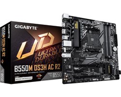 GIGABYTE B550M DS3H AC R2 moederbord AMD B550 Socket AM4 micro ATX