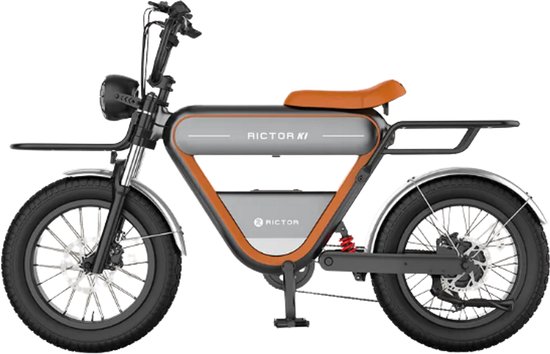 Rictor K1 Pro Max - Future E-Bike – Elektrische Fiets Met 250W Motor + GPS - Voor En Achterzitje - 25k/m - Twee accu’s - Full-Color Display - Hydraulische Schijfremmen – Achtervering - NFC Unlocking – Actieradius Tot 130km