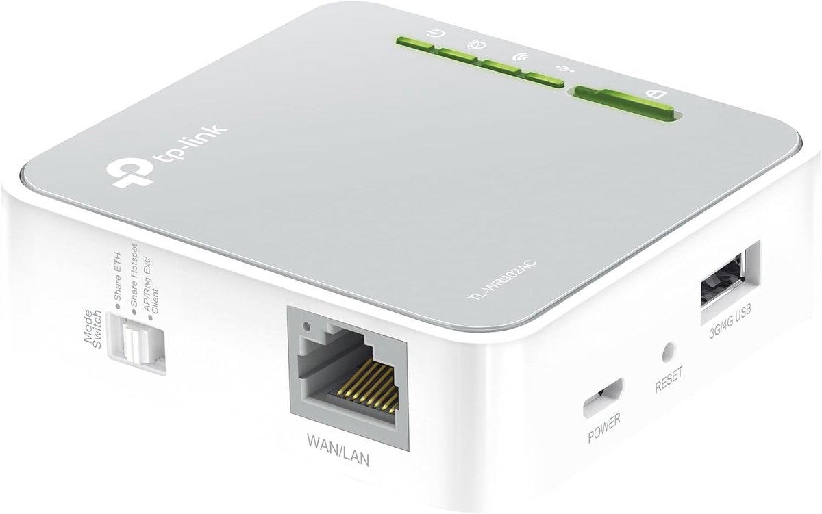Draadloze AC750 Nano-router voor onderweg - 433 Mbit/s (5 GHz) + 300 Mbit/s (2,4 GHz)