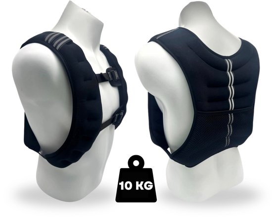 AJ-Sports Gewichtsvest PRO 10kg - Weight Vest - Trainingsvest - Hardloopvest - Krachttraining & Crossfit - Hardlopen - Cardio - Calisthenics - Fitness