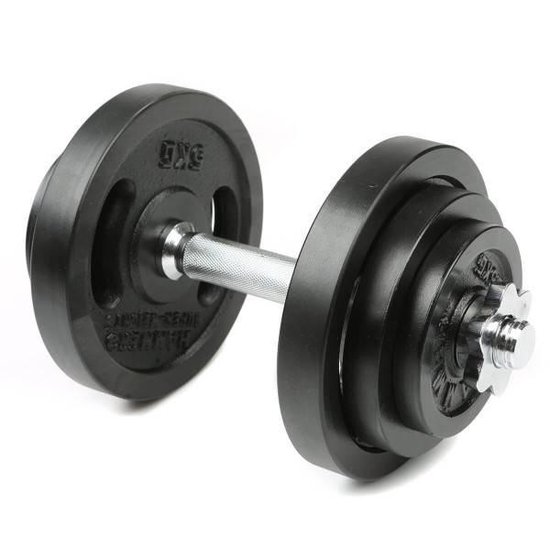 Hammer Fitness Dumbbell Set Zwart 20 kg Gietijzeren gewichten