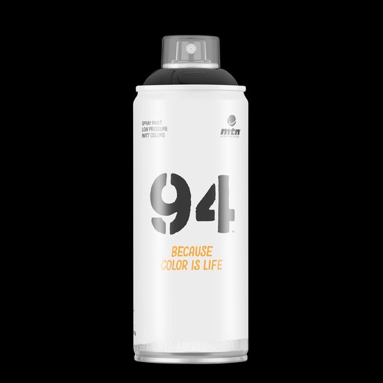 MTN 94 Zwarte spuitverf - 400ml lage druk en matte afwerking