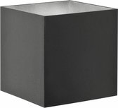 Wandlamp Block Vierkant Zwart Zilver 10cm
