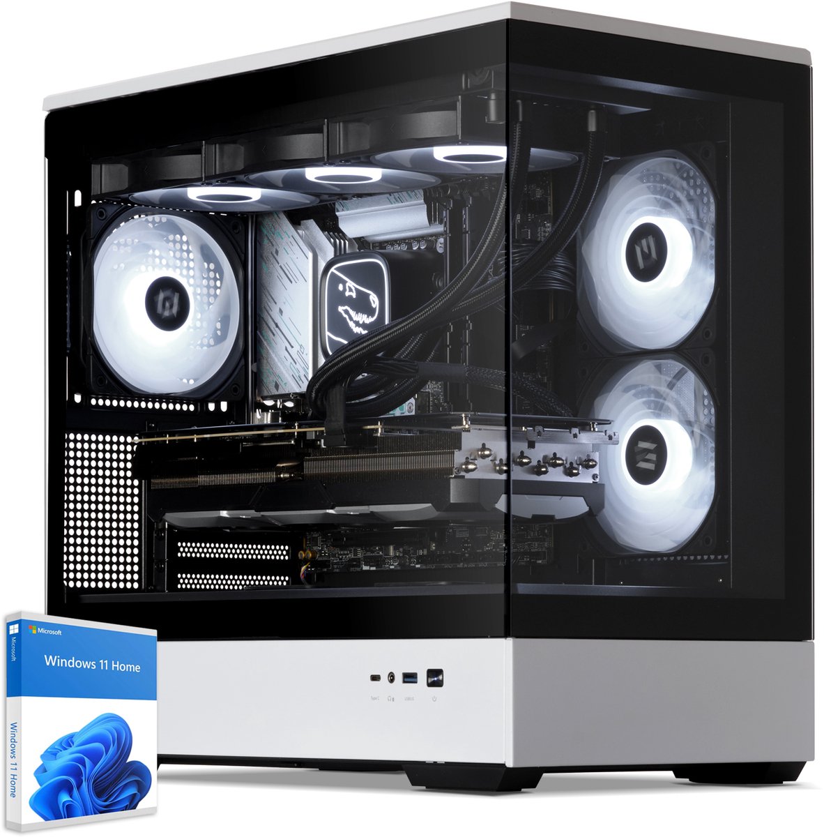 Sedatech Advanced Gaming PC Waterkoeling Vision XL • AMD Ryzen 5 5600X 6x 3.7GHz • Geforce RTX3050 • 32Gb RAM • 1Tb SSD M.2 • WiFi, USB C • Windows 11 • Desktop computer