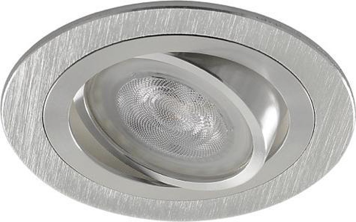 LED inbouwspot Ragnar -Rond Chrome -Extra Warm Wit -Dimbaar -4W -Philips LED