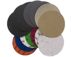 Schuurpapier Rond set - 10 stuks - Korrel P1000 P2000 P3000 P5000 P10000 - Auto polijsten - Meubels – Rond 12.5CM - Metaal