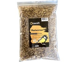 Oswalt Meelwormen - Gedroogd - 2,5 Liter - Buitenvogelvoer