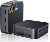 Blackview HISTTON Mini-pc, MP80 16 GB, LPDDR5 RAM, 512 GB M.2 SSD, Intel N5095 mini-computer, 4K UHD mini-desktop-pc, Windows 11, drie HDMI, Gigabit Ethernet, 5G wifi, voor business/thuisbioscoop