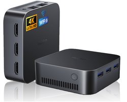 HUIDUN H20 Mini PC Intel 12th N97 16GB+512GB M.2 SSD Mini Computer Windows 11 Pro - Zwart