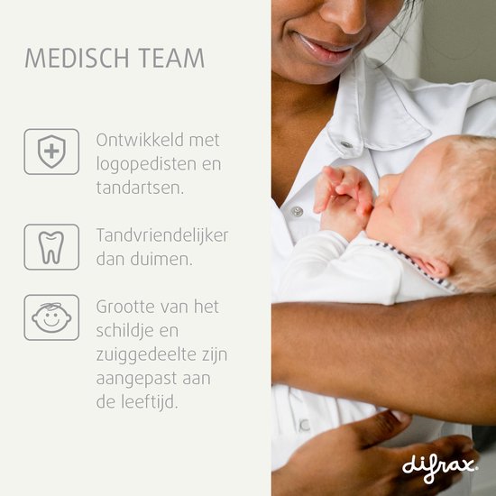 Difrax - Natural Fopspeen - 6+ Maanden - Paars Speen met Lila Stipjes - 2 st. van Difrax — afbeelding 2