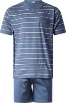 Gentlemen - Pyjama court homme 114284 - 100% coton - Pyjama court - Col V- Bleu - Taille 3XL
