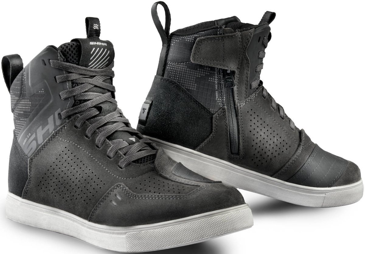 SHIMA Rebel Vented 2.0 Donkergrijs Perforated Motorschoenen - Laars