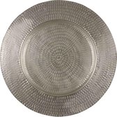 Mica Decorations bord rond zilver mat dia in cm: 57 - ZILVER