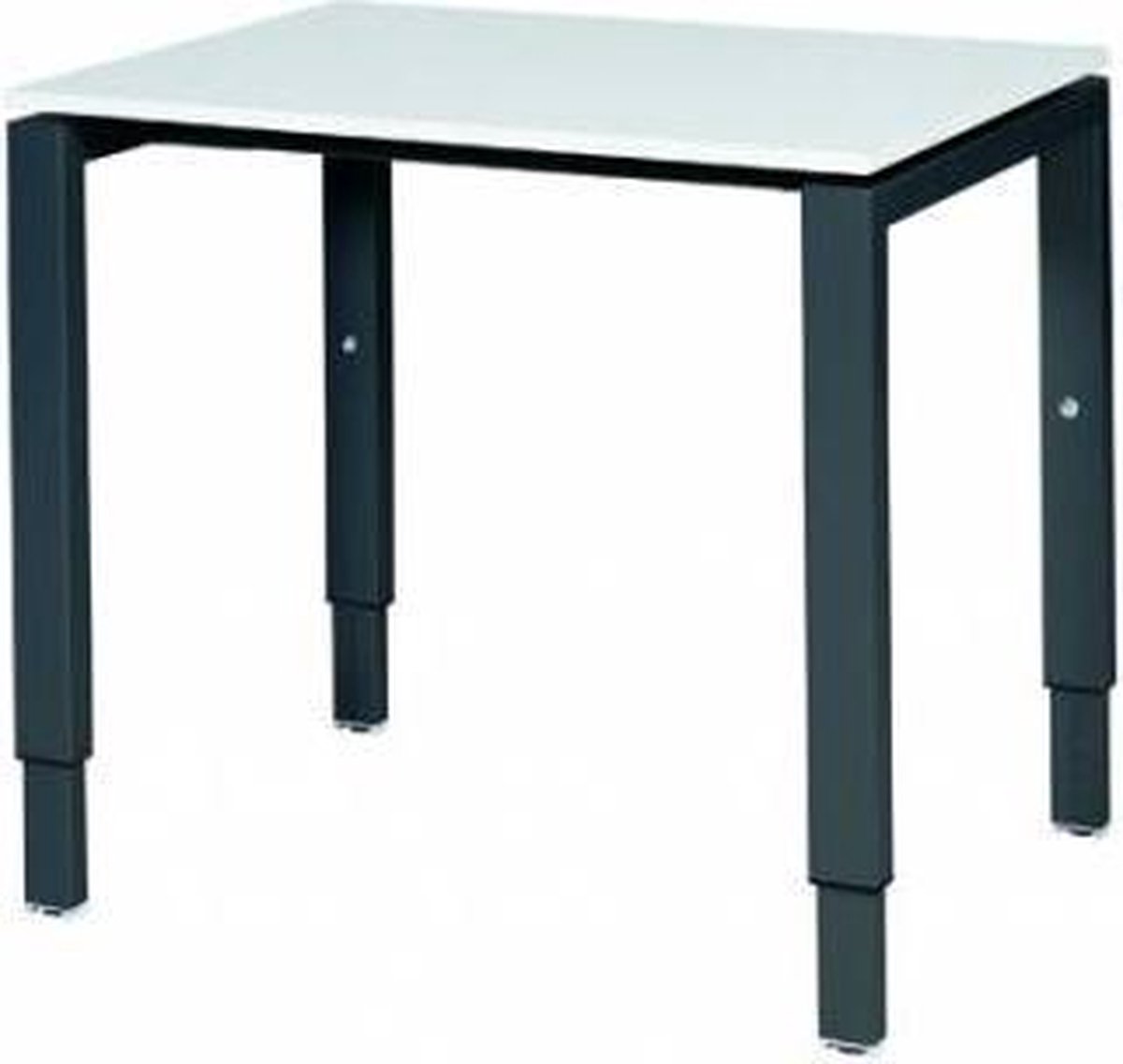 Verstelbaar Bureau - Domino 80x60 grijs - zwart frame