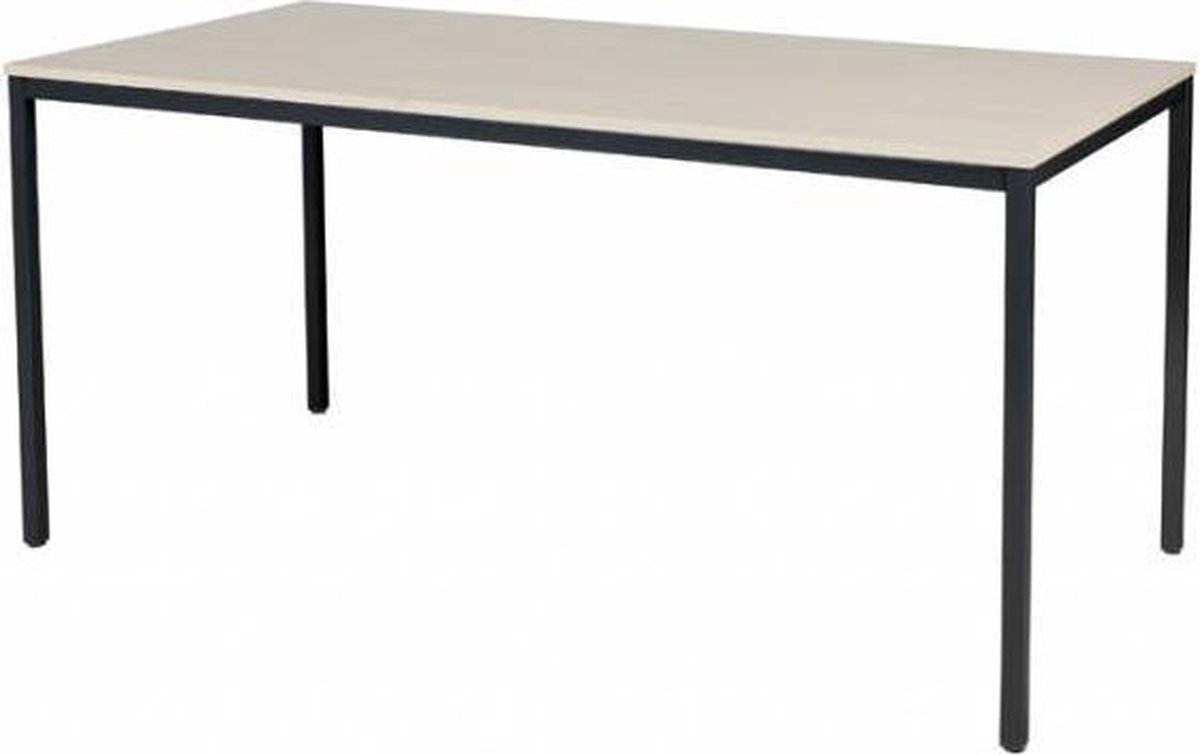 Bureautafel - Domino Basic 160x80 Eiken - zwart frame