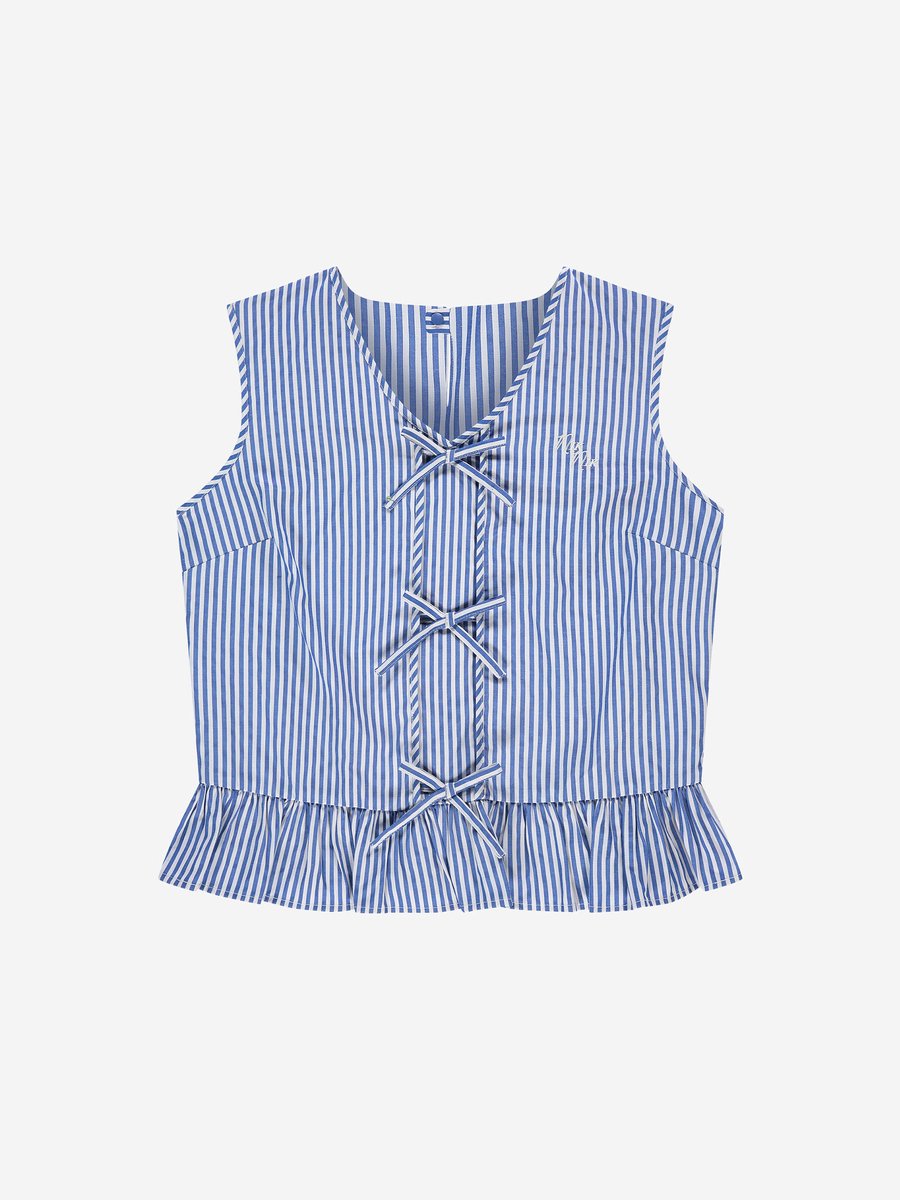Nik&Nik zomer top meisjes - blauw / off wit - Aava