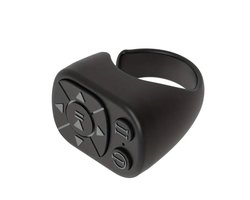 AESLY® ClickX - Bluetooth Ring - Slimme Bediening voor Smartphone & Tablet - Perfect voor TikTok, YouTube & Snapchat - Geschikt voor iPhone, Android & iPad - Zwart - Scroller & Afstandsbediening