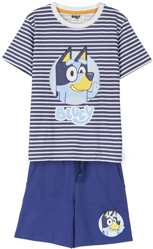 Pyjama « Bluey » French Terry court pour enfants, série 4 ans