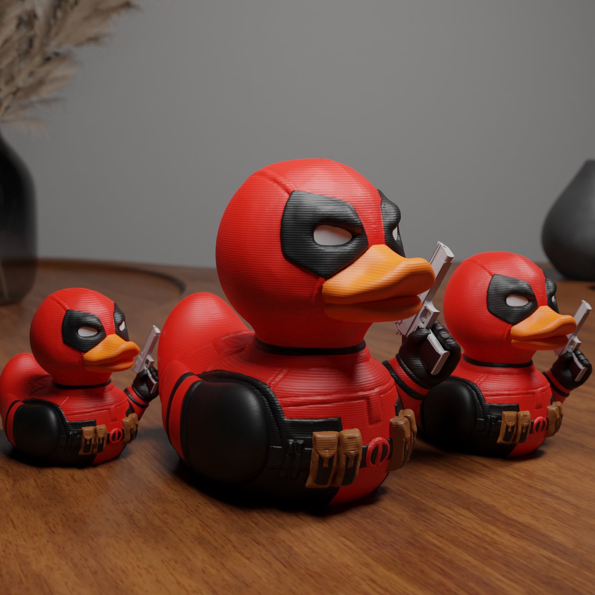 TheDuckSpecialist – Grote Gemaskerde Eend – 3D-geprint Superhelden Beeldje – Premium Shelf Ornament