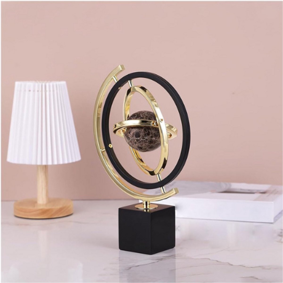 Vinbcorw Moderne abstracte kunstdecoratie, metalen bal