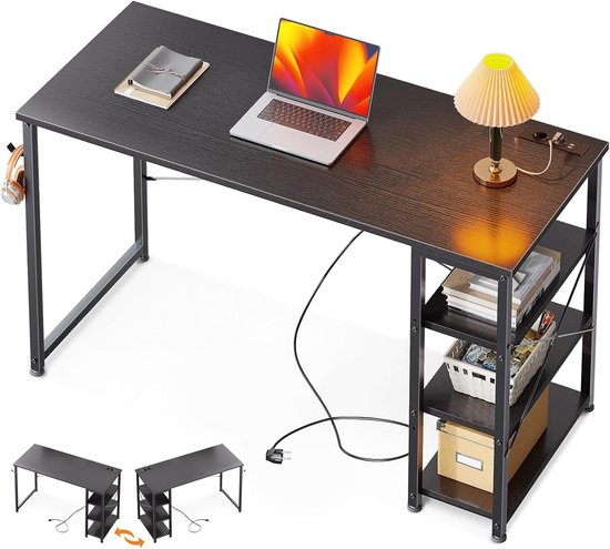 Coleshome Bureau met 6 laden, 160 x 52 cm, computertafel, 2