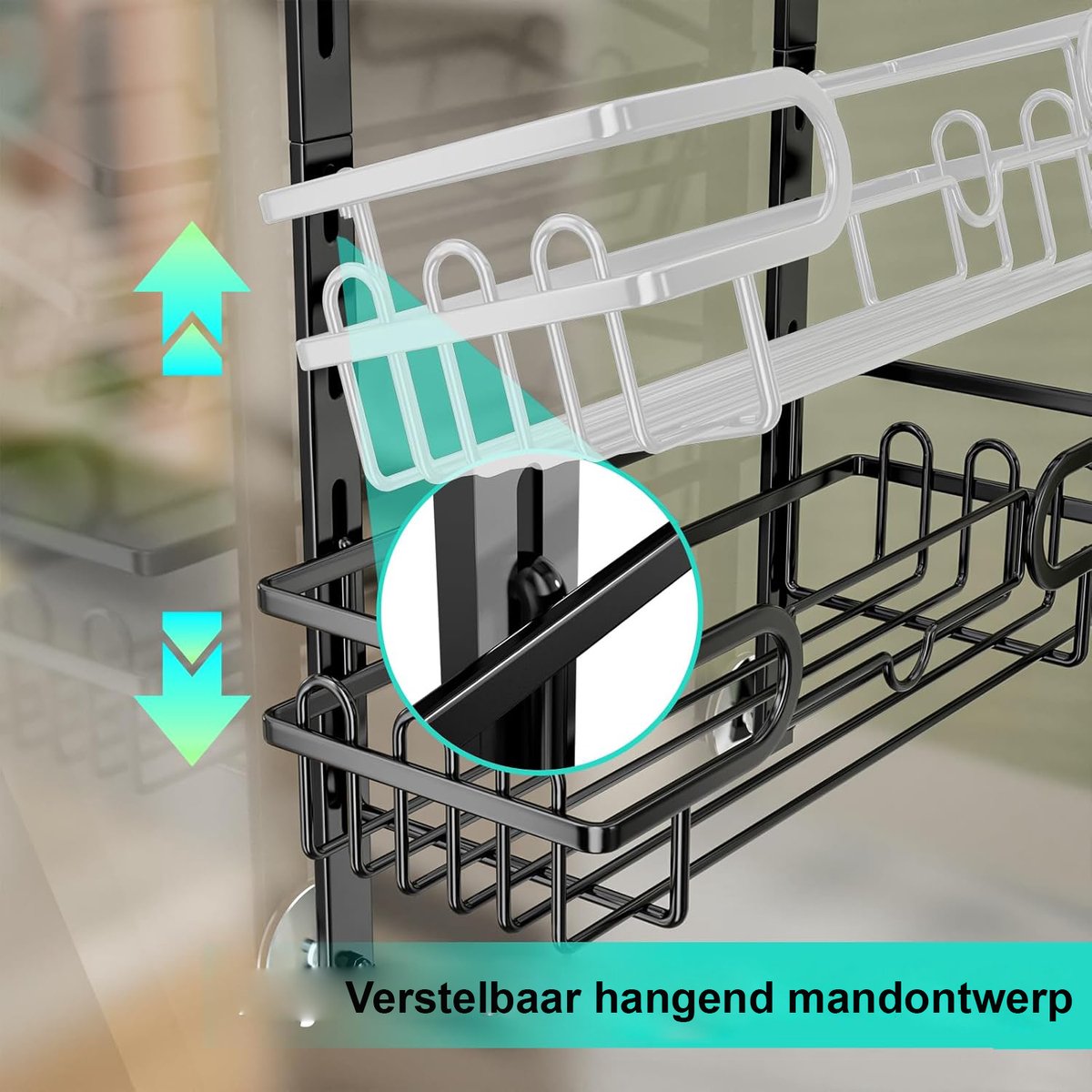 Belle Vous Roestvrij Stalen Hangende Douchecaddy - Over de