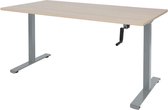 Zit Sta bureau - Slinger 180x80 Eiken - alu frame