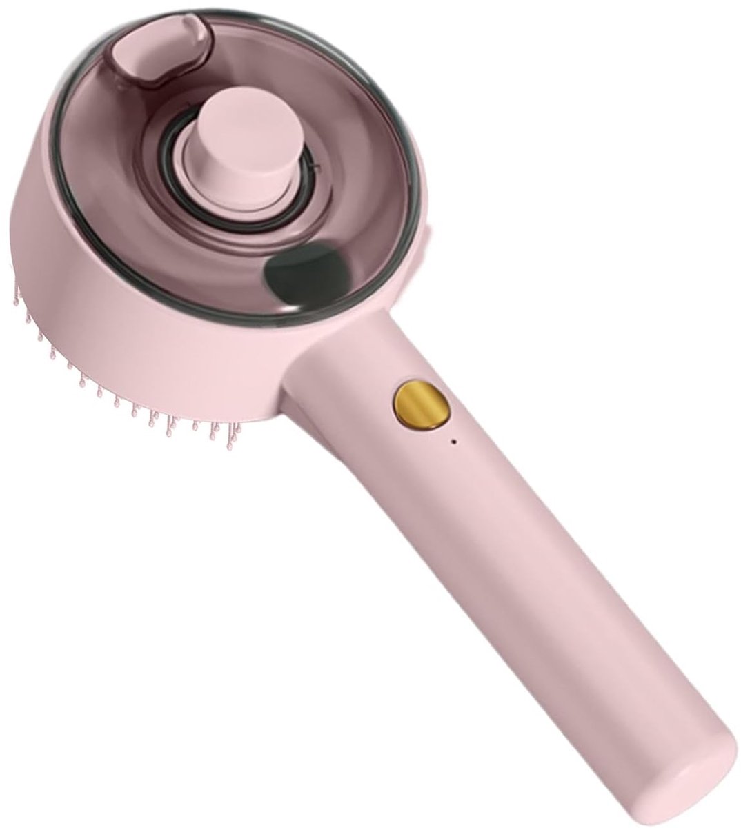 Kattenkam - Kattenborstel met stoom - 4-in-1 stoomborstel - Verwijder huisdierhaar van de borstel met één knop - Haarborstels voor honden en katten - Langharig - Kortharig - Hondenborstel - Verwijderaar - Roze